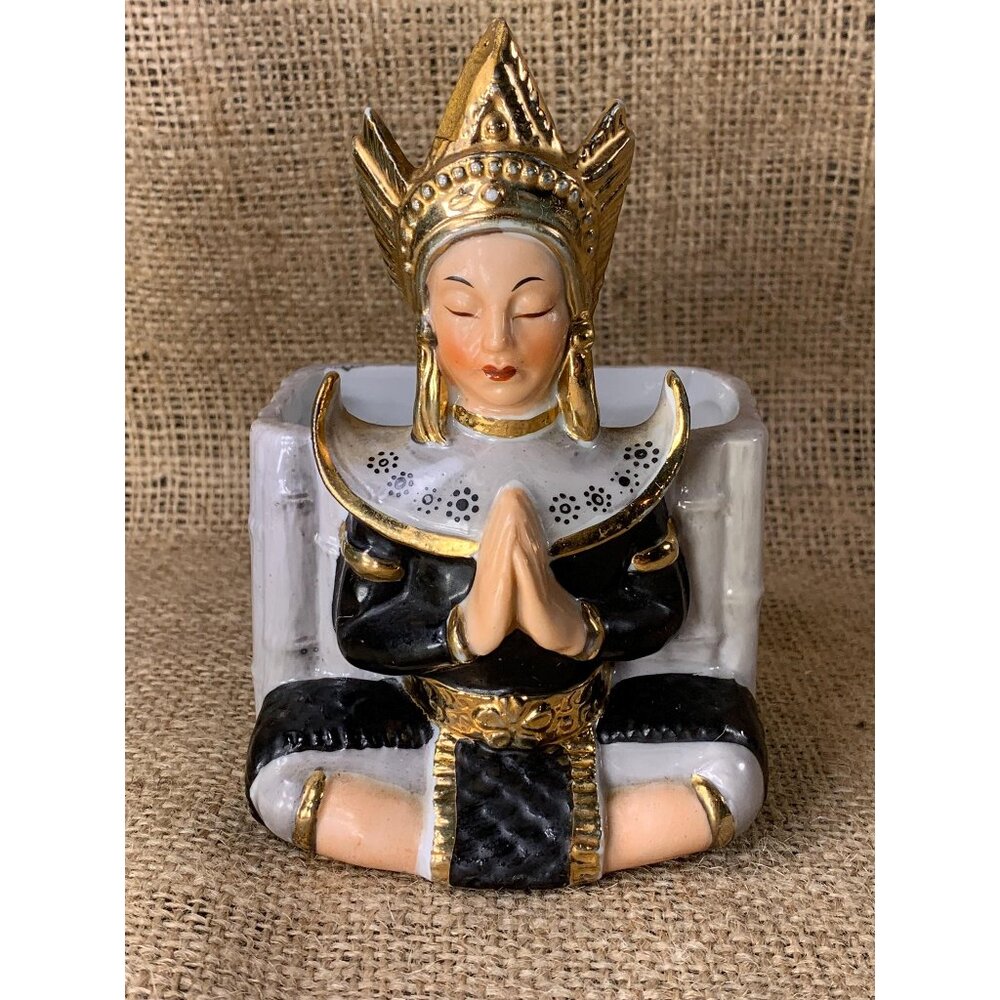 Vintage Noritake Bali Dancer Hand Painted Planter Made in Japan AS IS